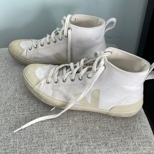 Veja white high top sneakers- lightly used.